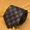 Mocha Medallion Silk Necktie