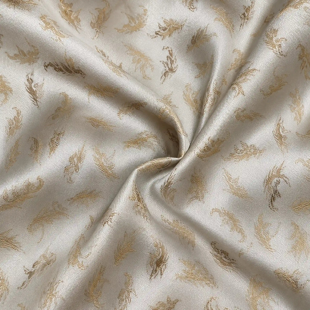 Champagne Floral Silk Pocket Square