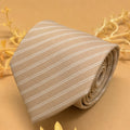 Champagne Beige Stripe Silk Necktie