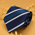 Royal Blue Stripe Silk Necktie