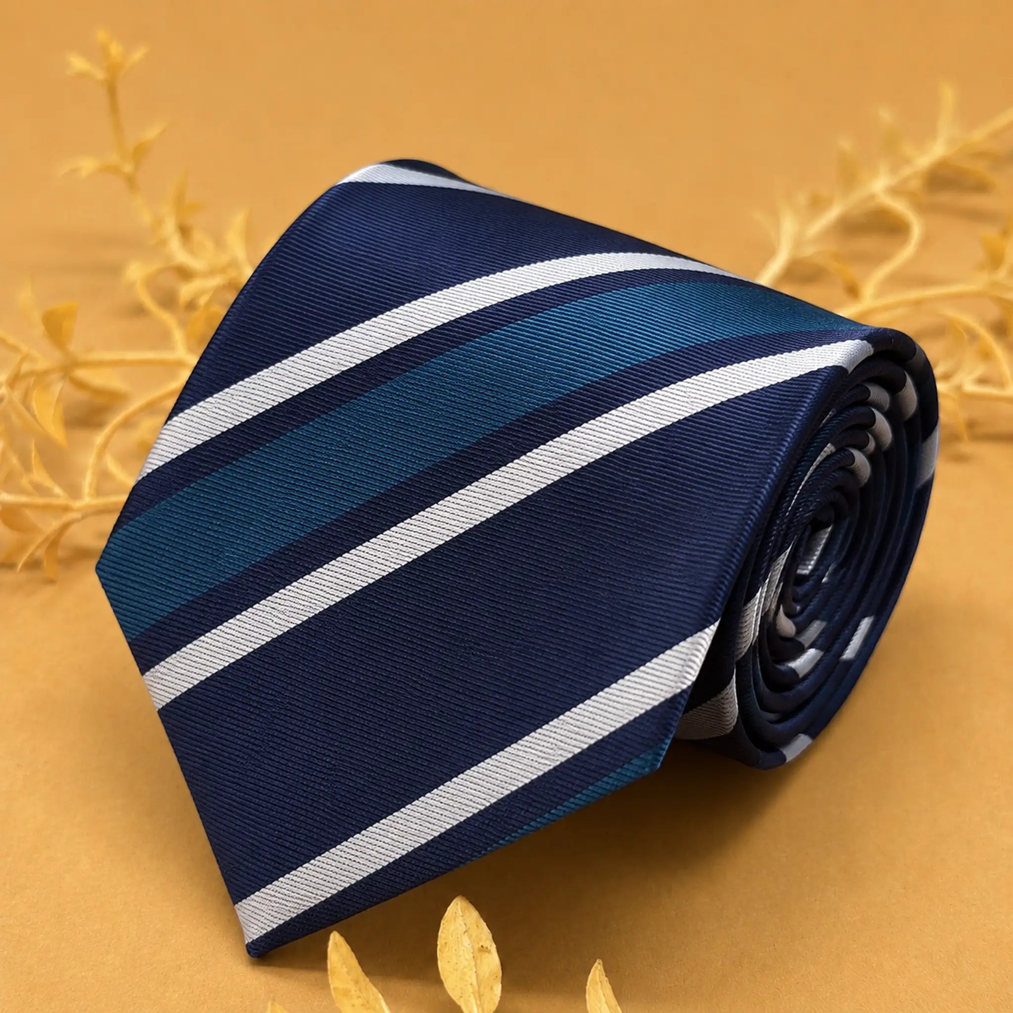Royal Blue Stripe Silk Necktie