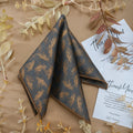 Midnight Copper Abstract Silk Pocket Square