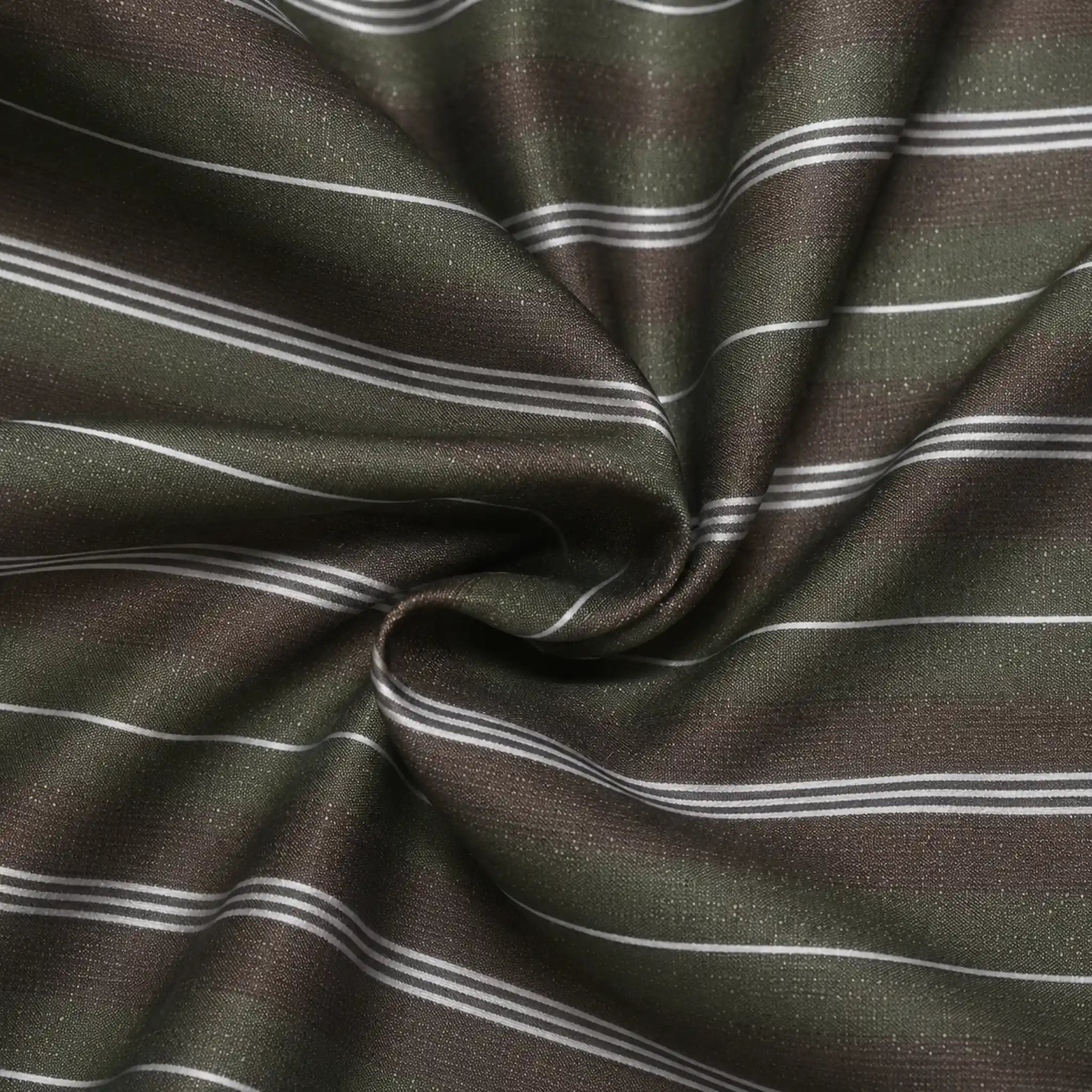 Charcoal Stripe Silk Pocket Square
