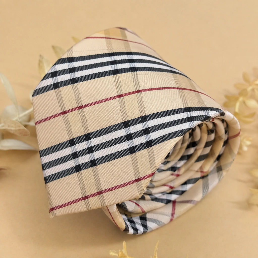 Camel Classic Check Silk Necktie