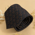 Onyx Gold Motif Silk Necktie