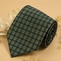 Forest Green Starburst Silk Necktie