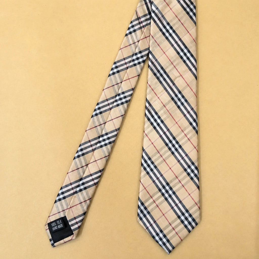 Camel Classic Check Silk Necktie