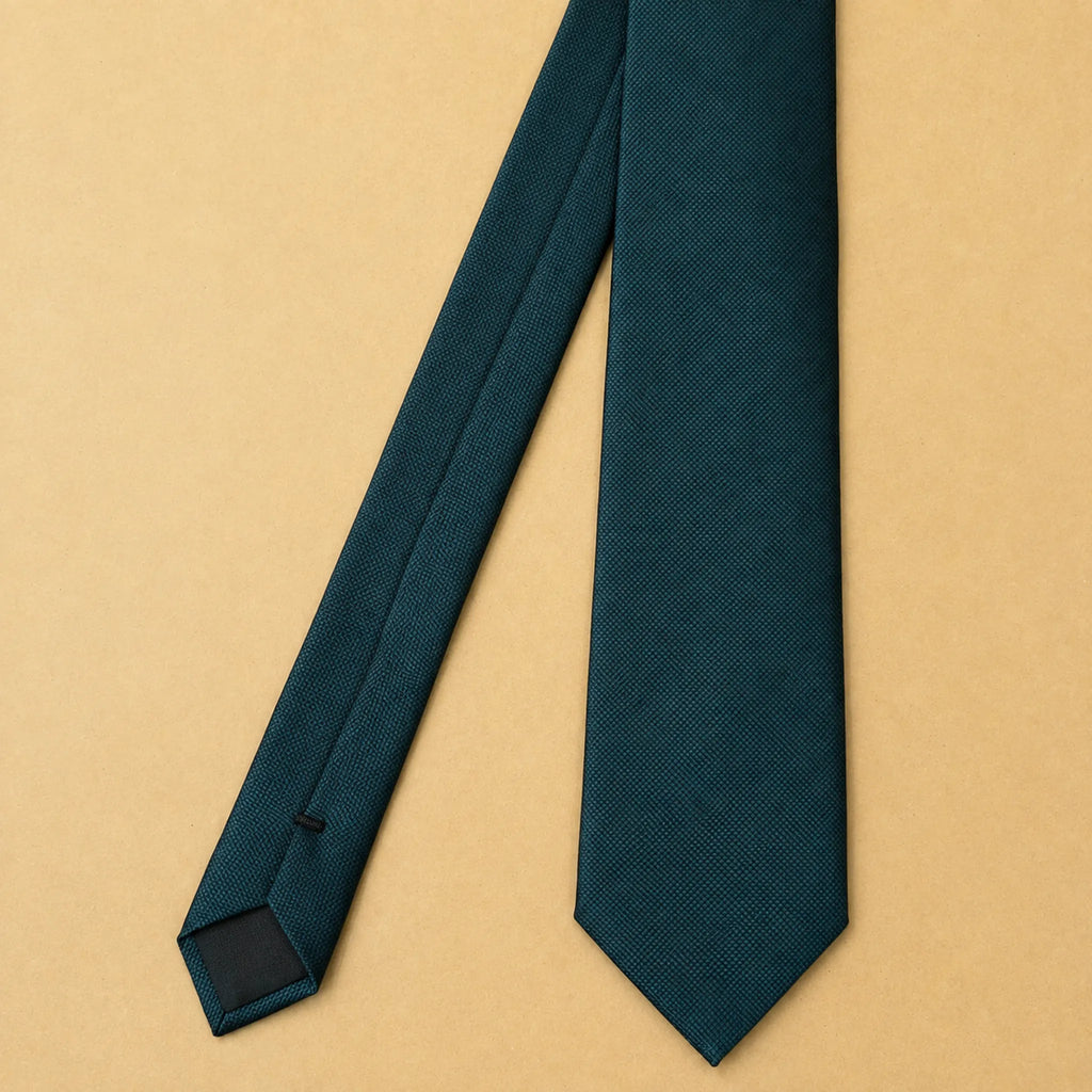 Forest Green Solid Silk Necktie