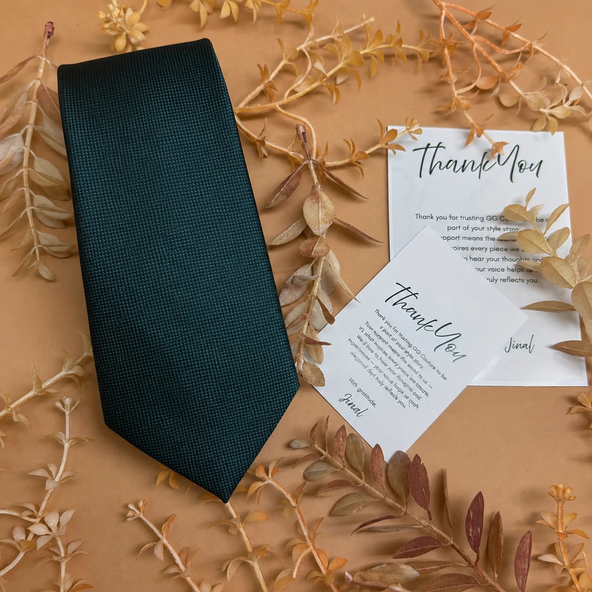 Forest Green Solid Silk Necktie