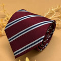 Burgundy Regimental Stripe Tie