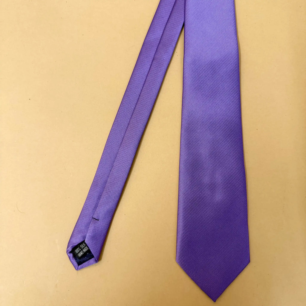 Indigo Mist Solid Silk Necktie