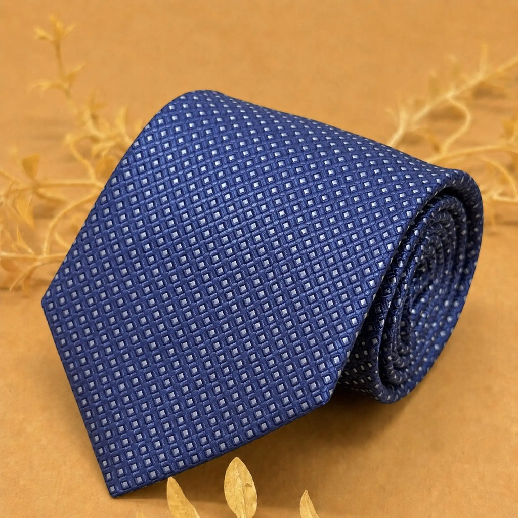 Blue Micro Dot Silk Necktie
