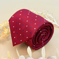 Scarlet Mini Dot Silk Necktie