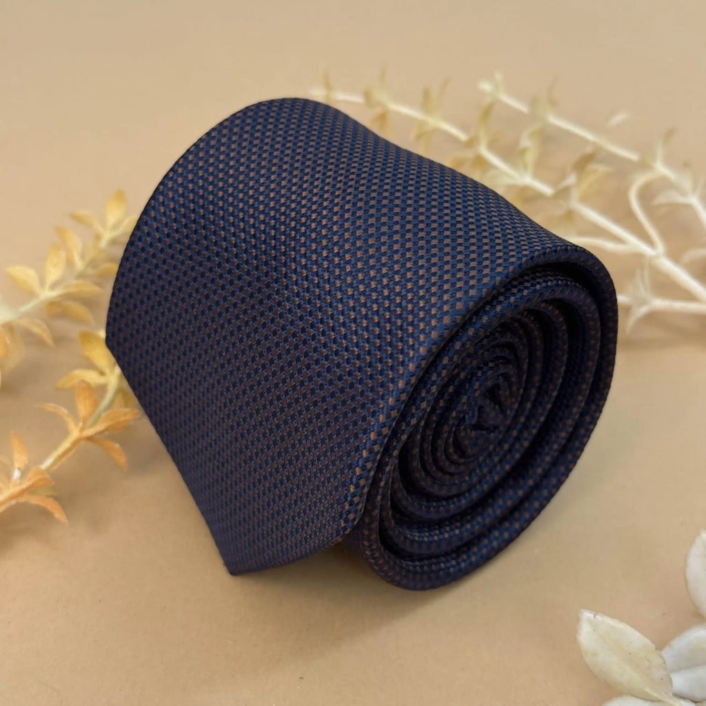 Charcoal Woven Texture Silk Necktie
