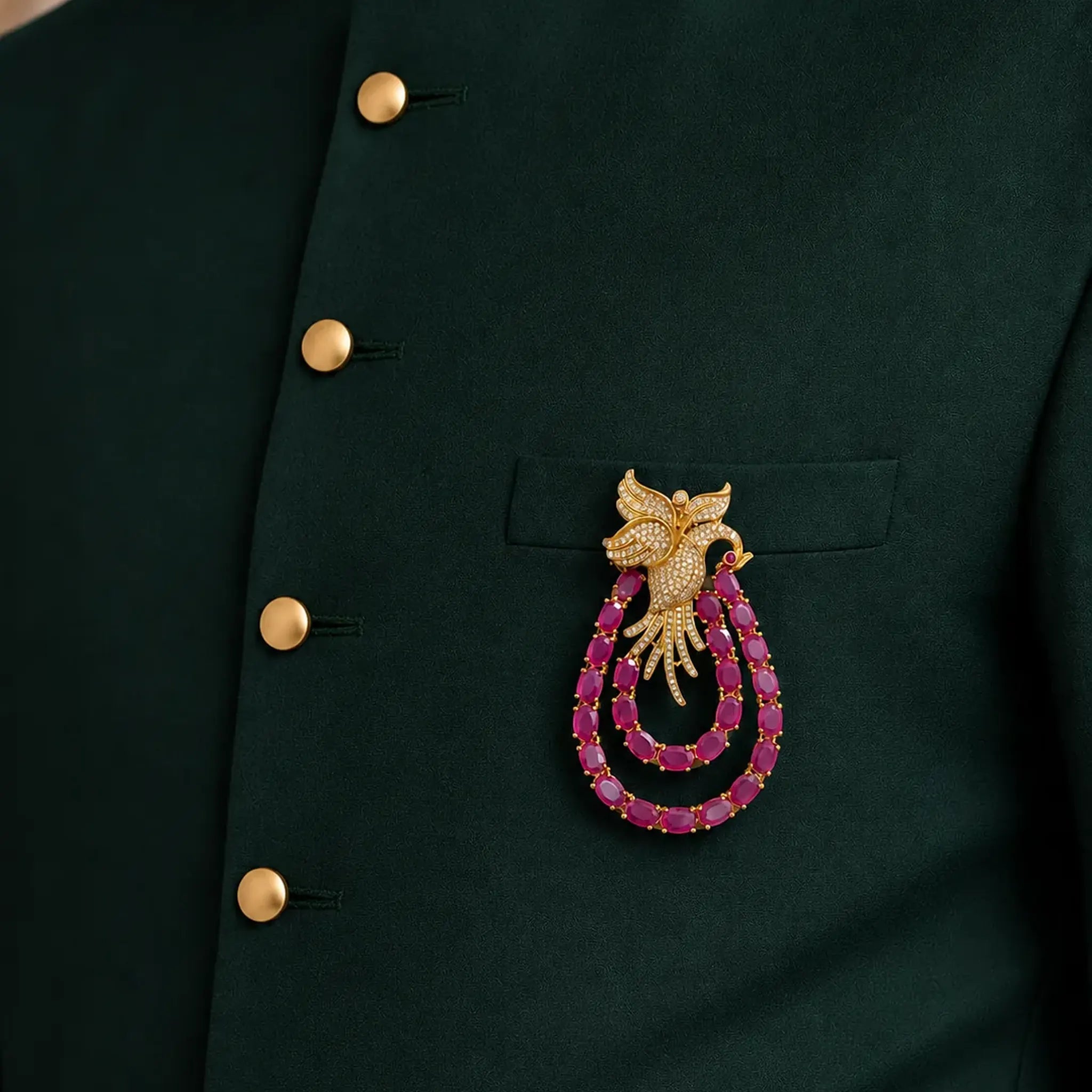 Gulbahar Phoenix Brooch
