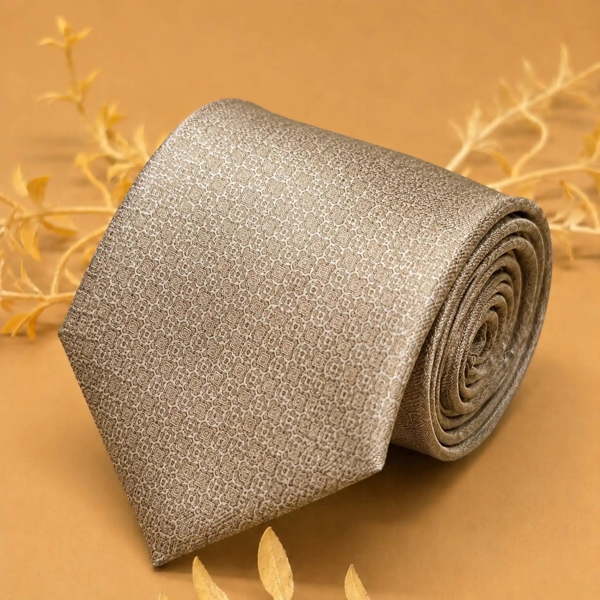Champagne Textured Silk Necktie