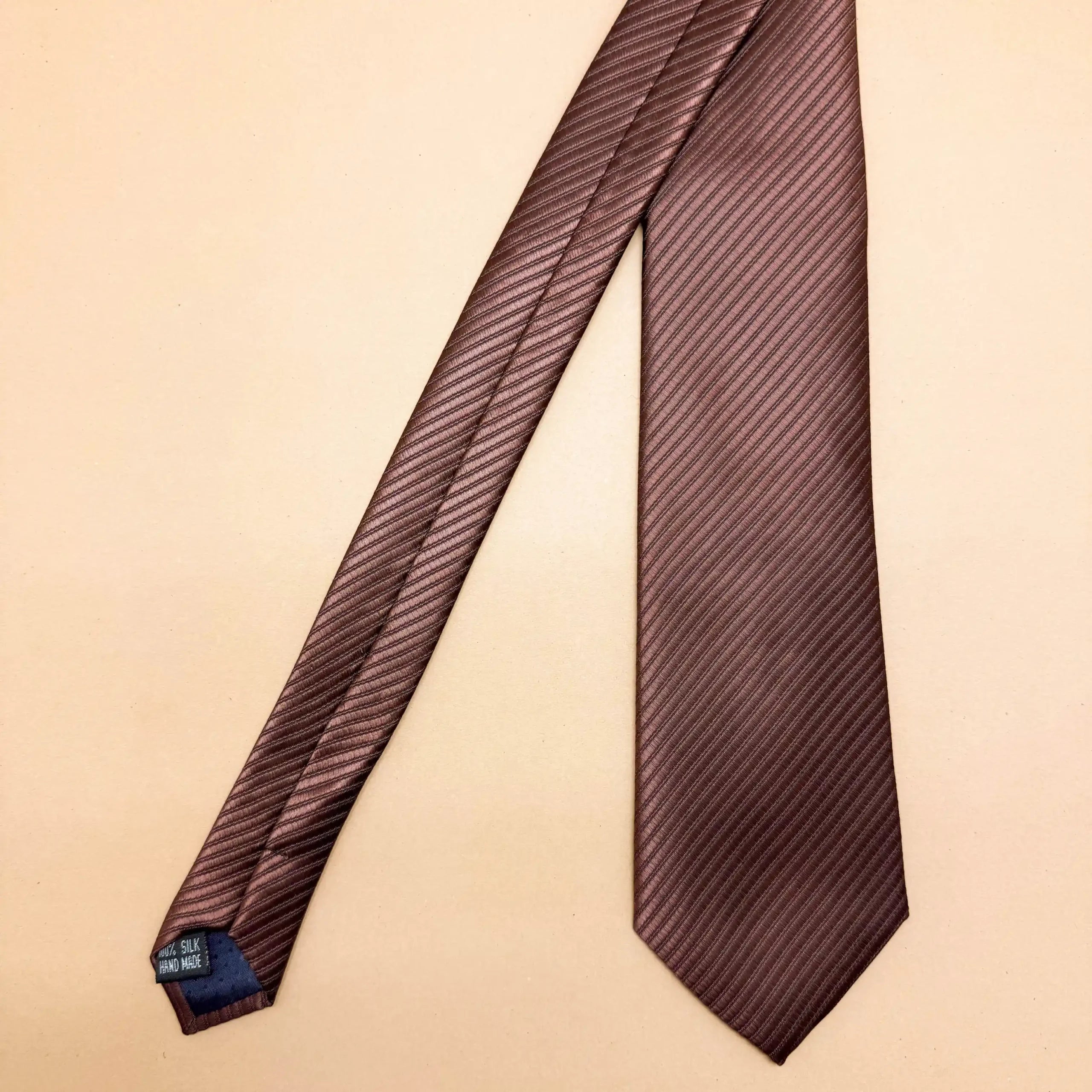 Sandstone Brown Luxe Solid Silk Necktie