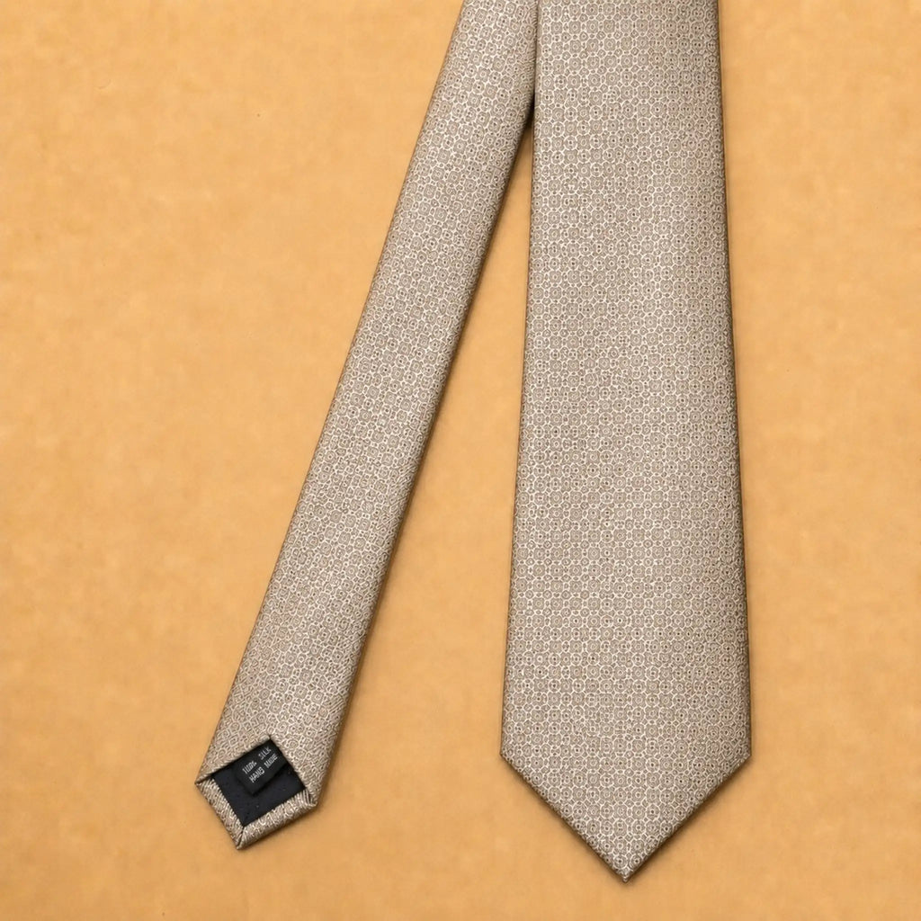 Champagne Textured Silk Necktie
