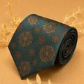 Sage Floral Silk Necktie