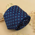 Navy Blue Bold Diamond Silk Necktie