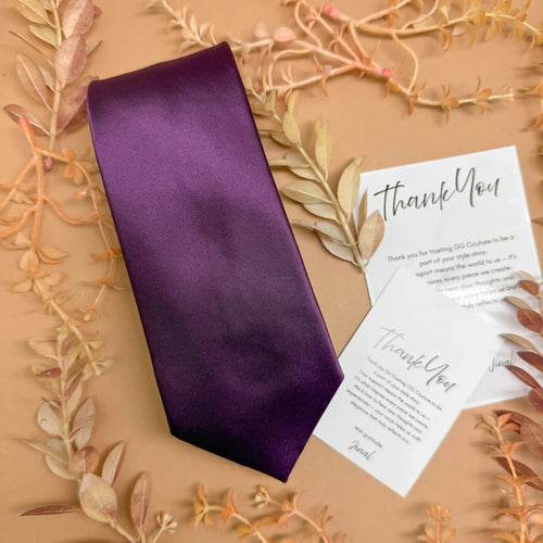 Amethyst Purple Royal Solid Silk Necktie