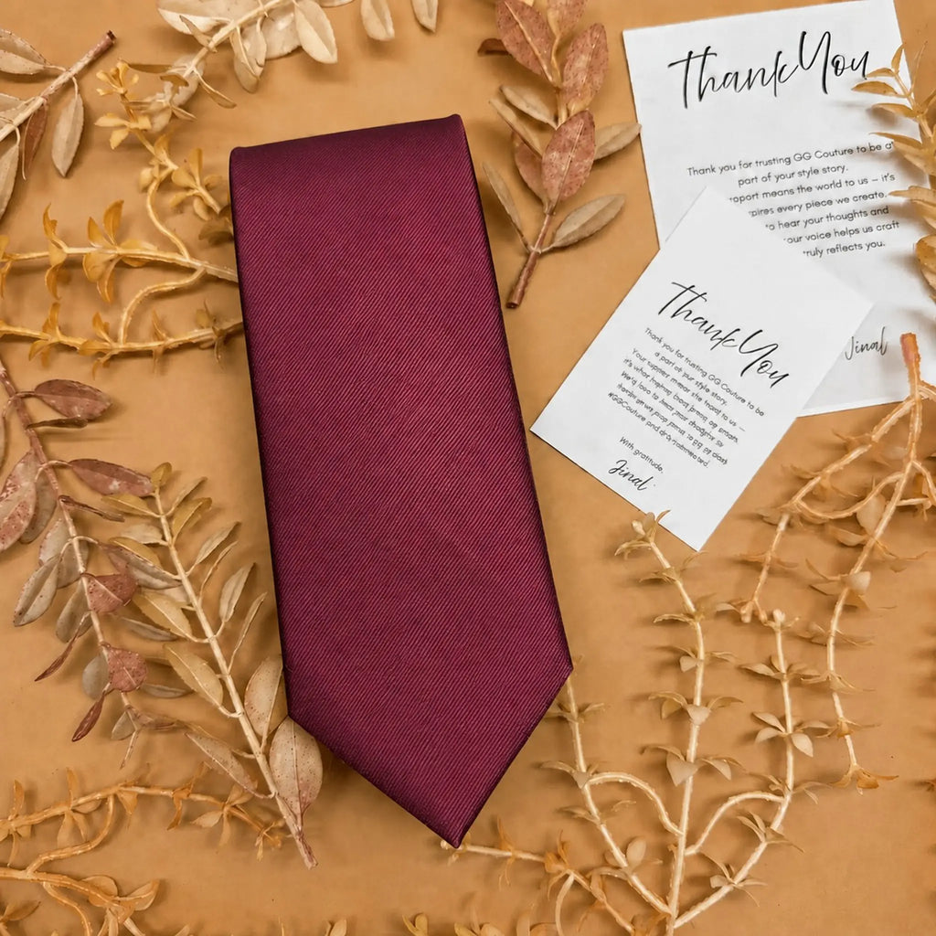 Deep Crimson Red Solid Silk Necktie