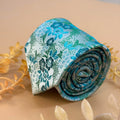 Sky Blue Floral Silk Necktie