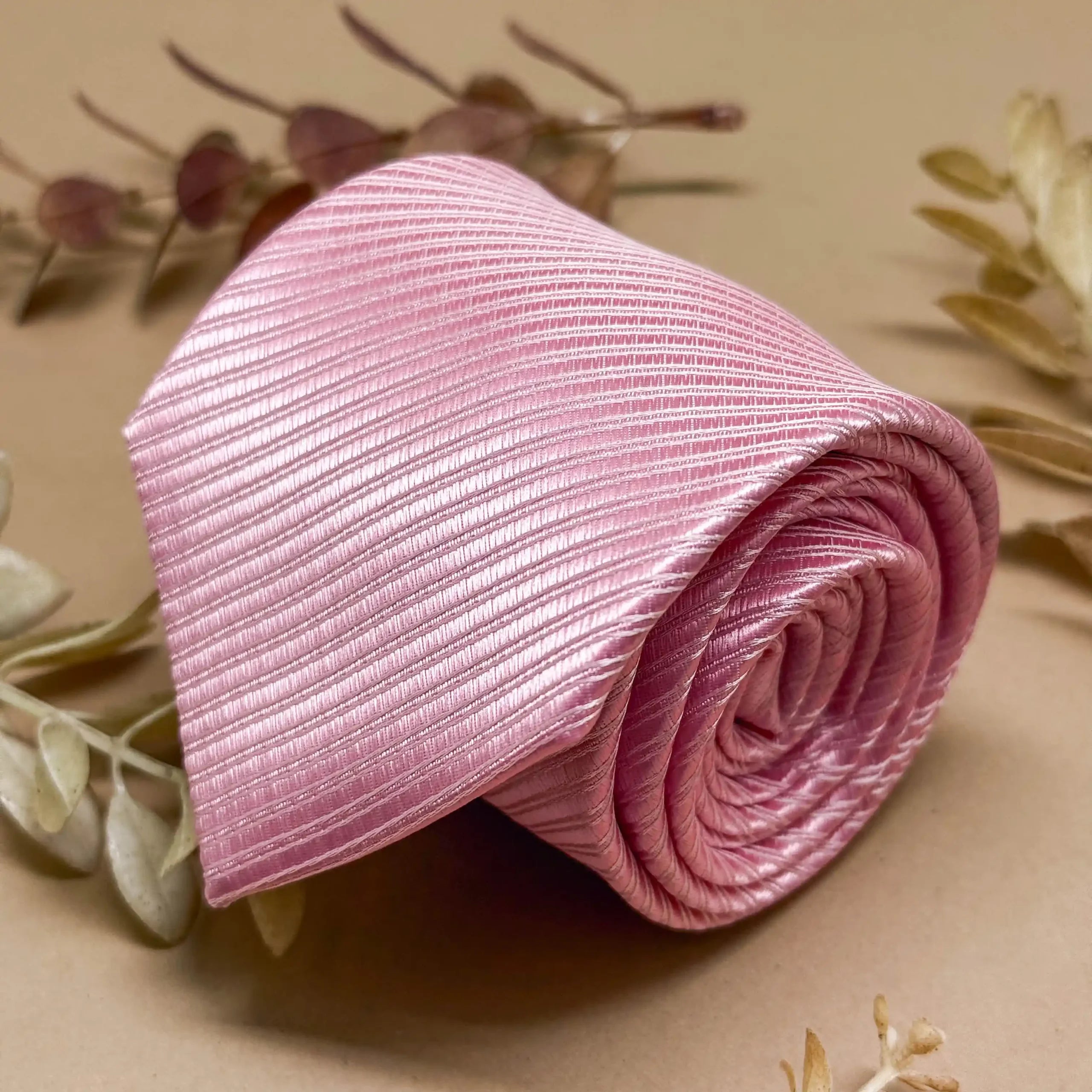 Rose' Pink Whisper Solid Silk Necktie