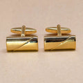Minimalist Gold Stripe Cufflinks