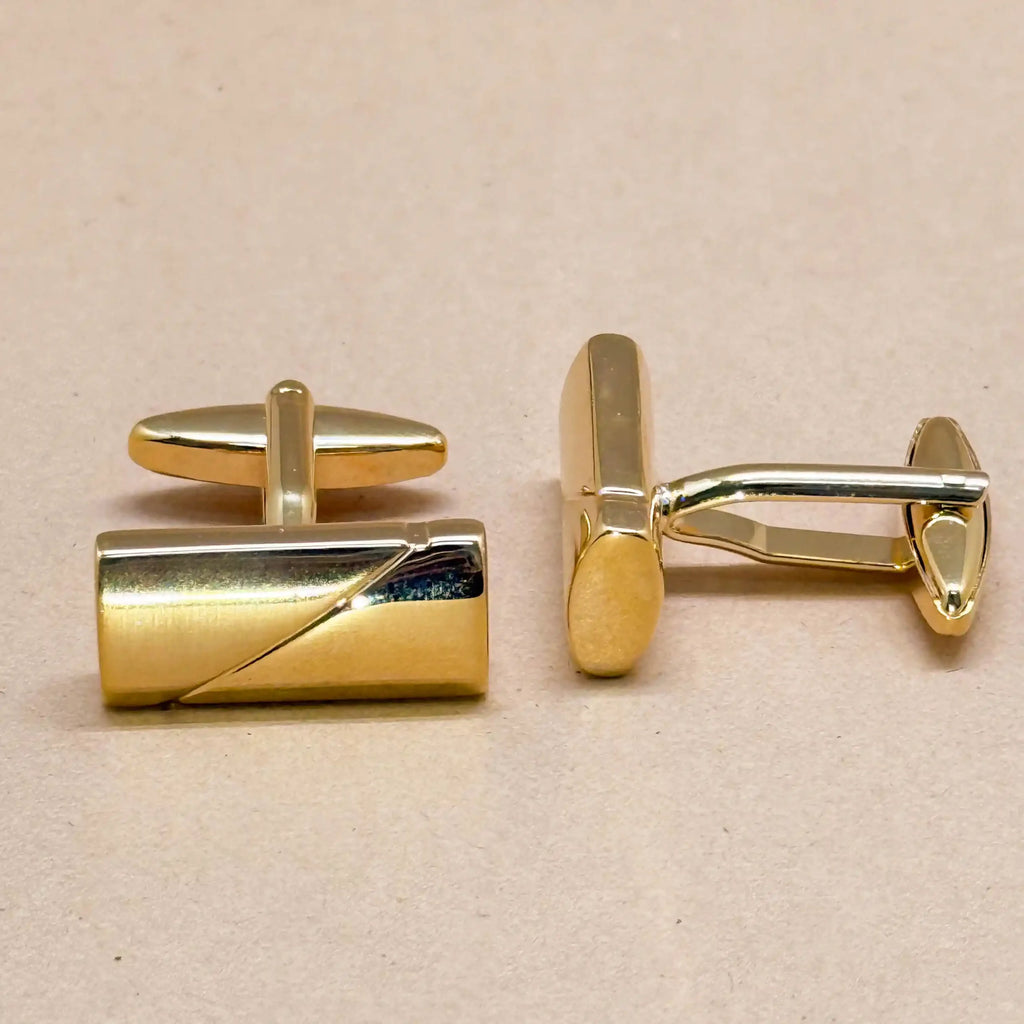 Minimalist Gold Stripe Cufflinks