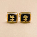 Heraldic Emblem Gold Cufflinks
