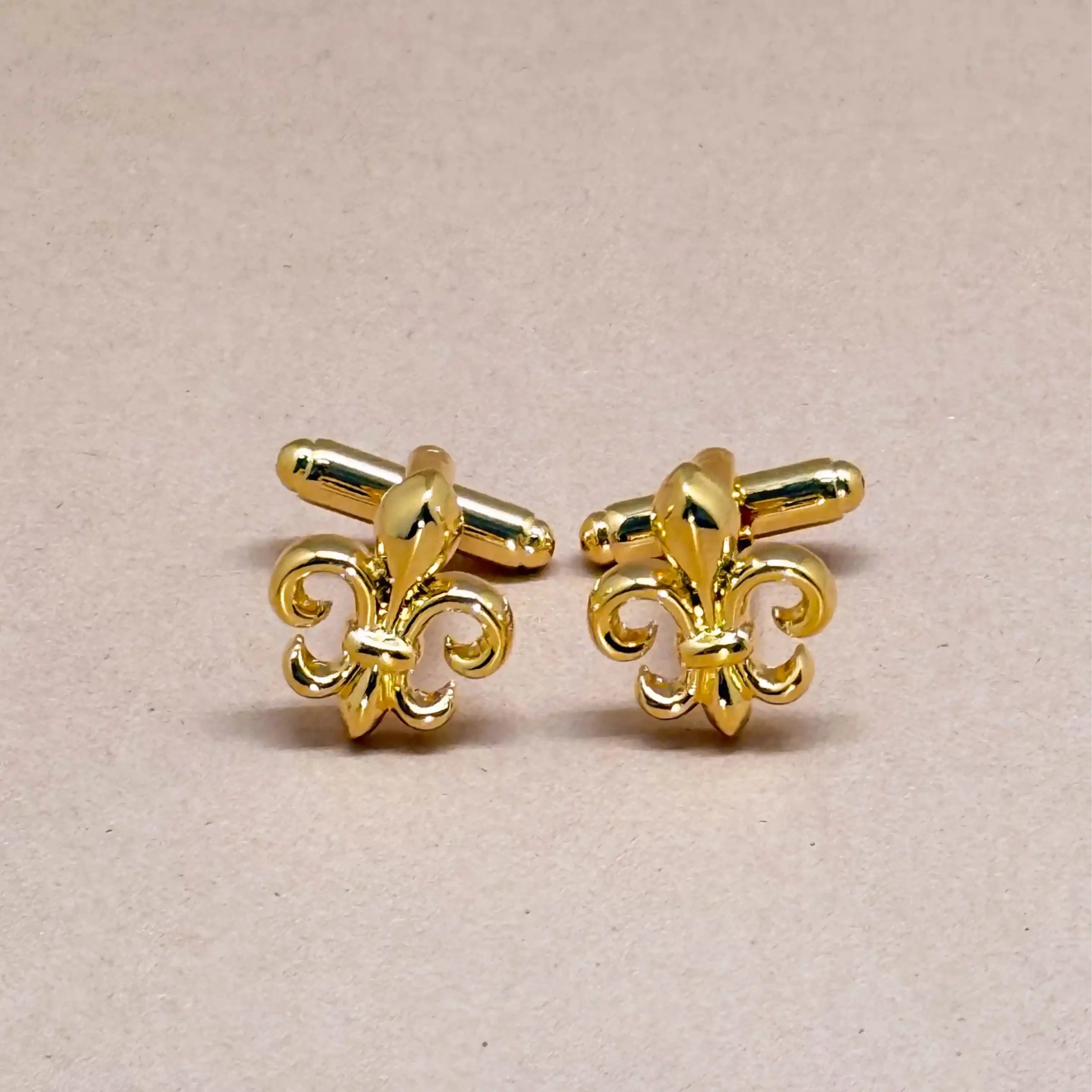 Fleur-de-Lis Gold Cufflinks