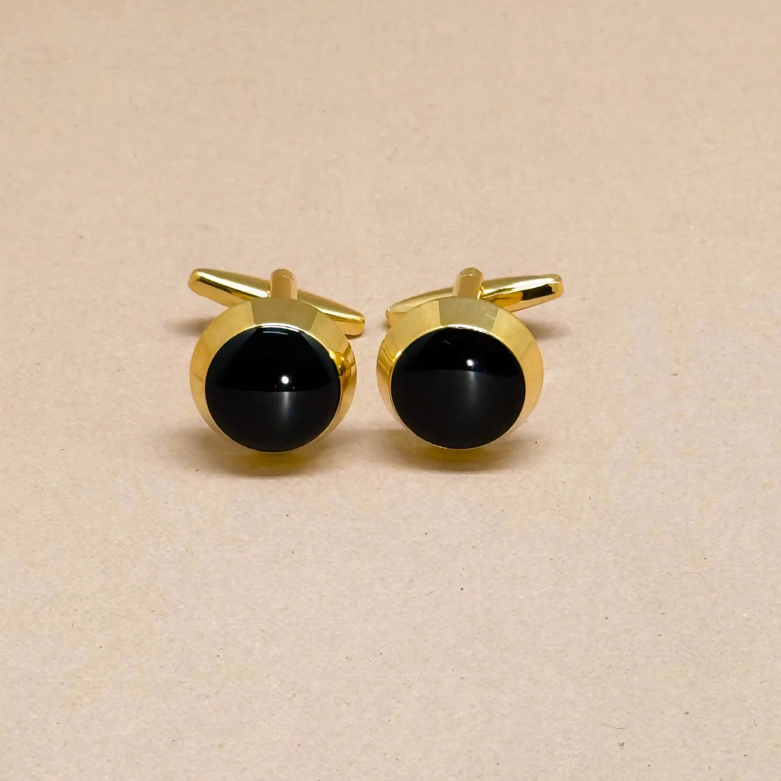 Midnight Black Gold Cufflinks