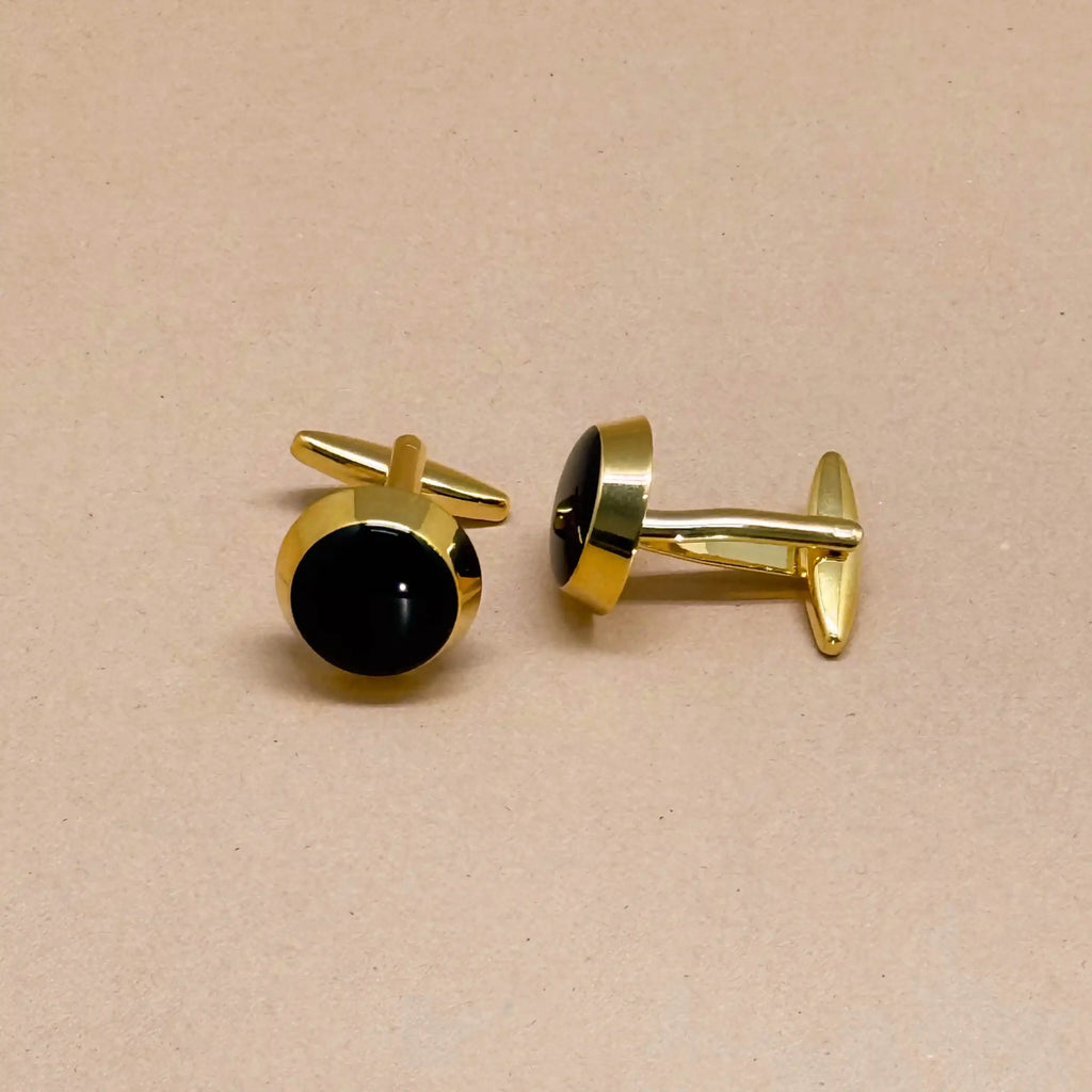 Midnight Black Gold Cufflinks