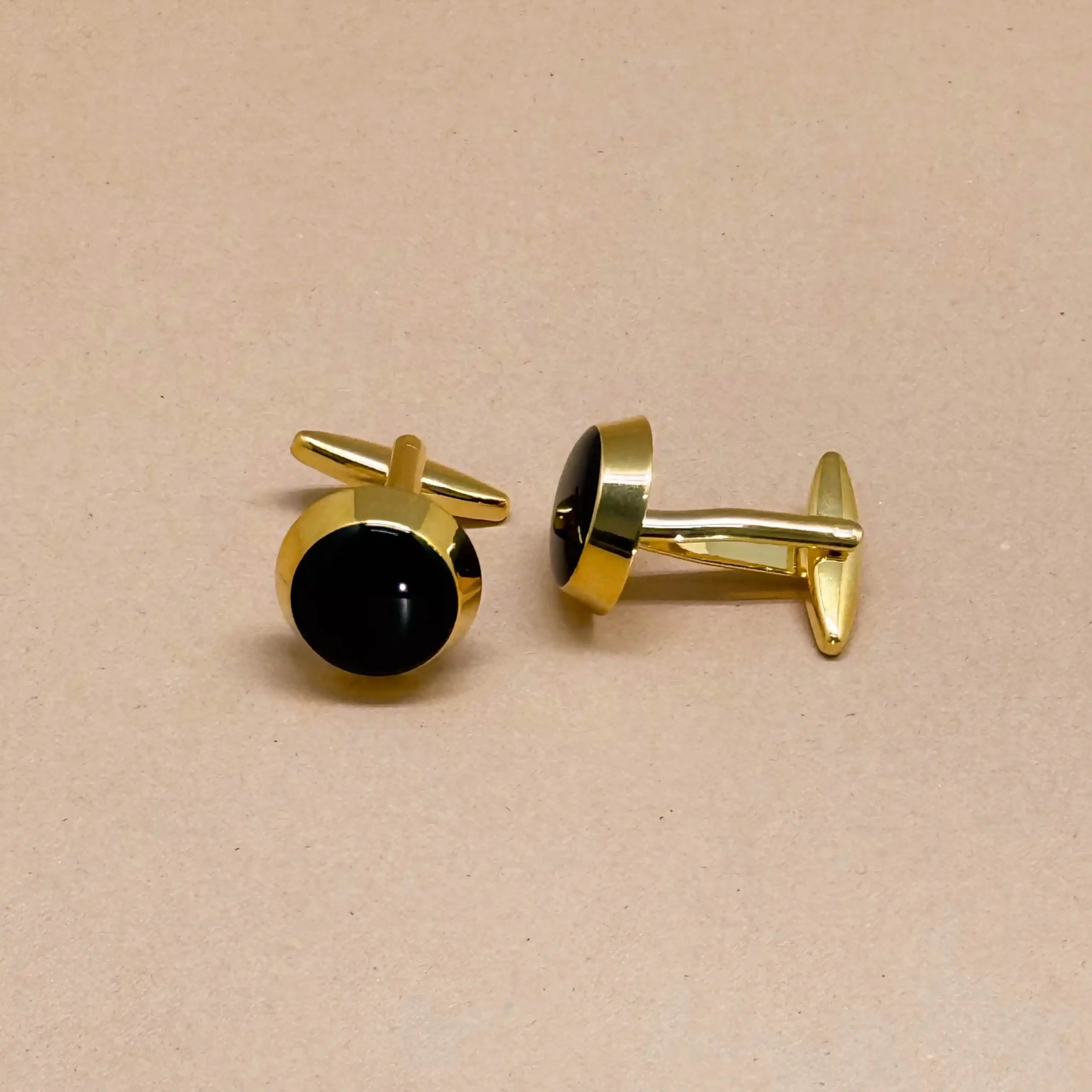 Midnight Black Gold Cufflinks