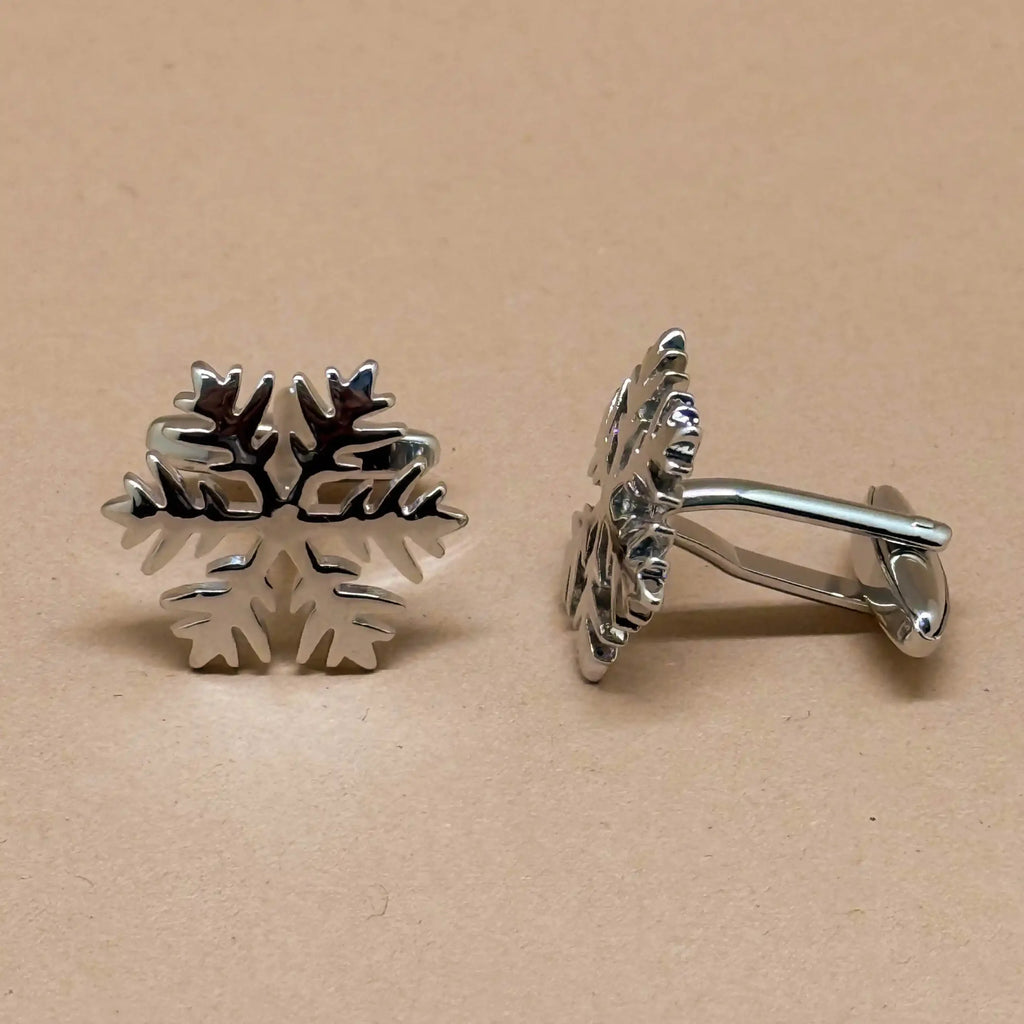 Silver Snowflake Designer Cufflinks
