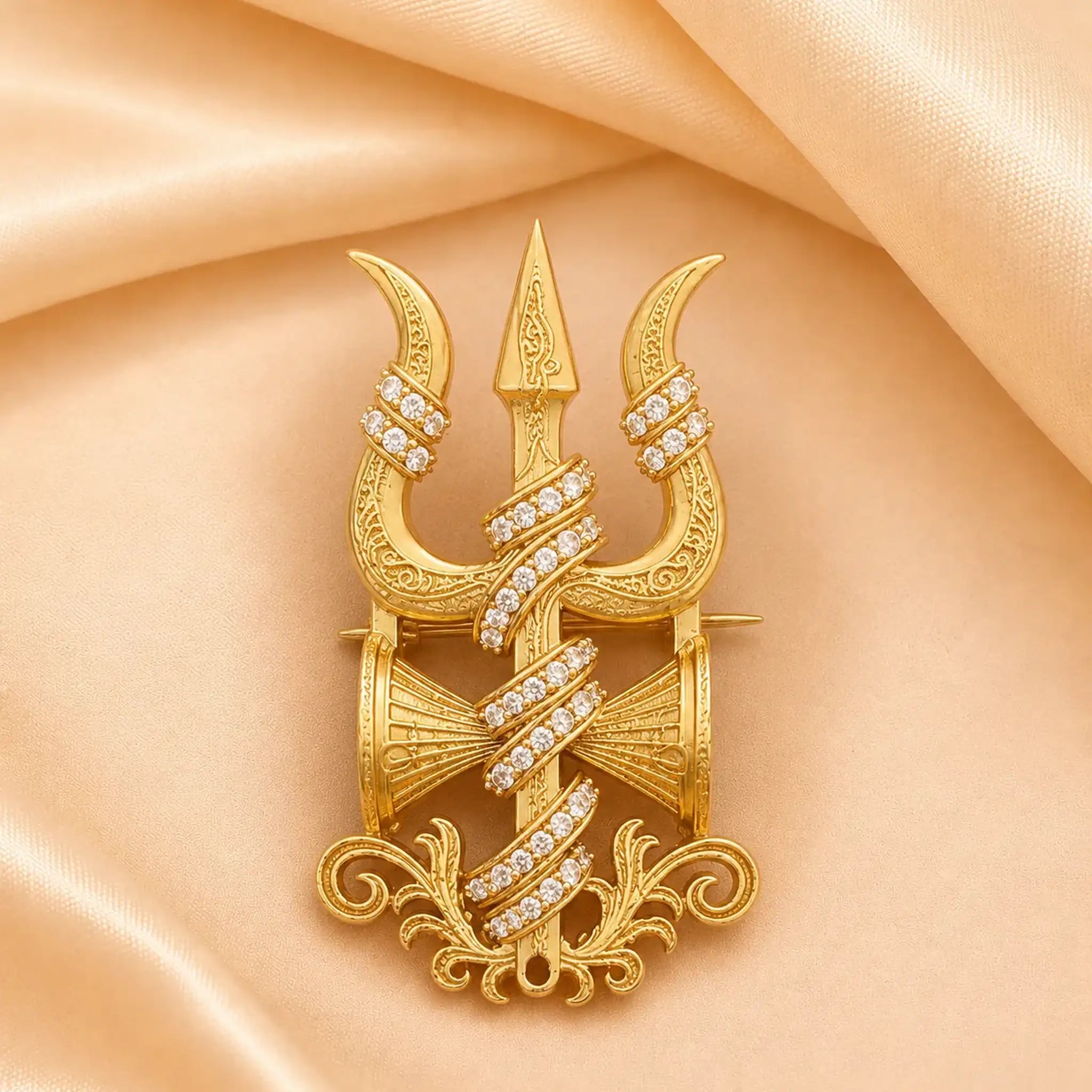 Trinetra Trishul Brooch