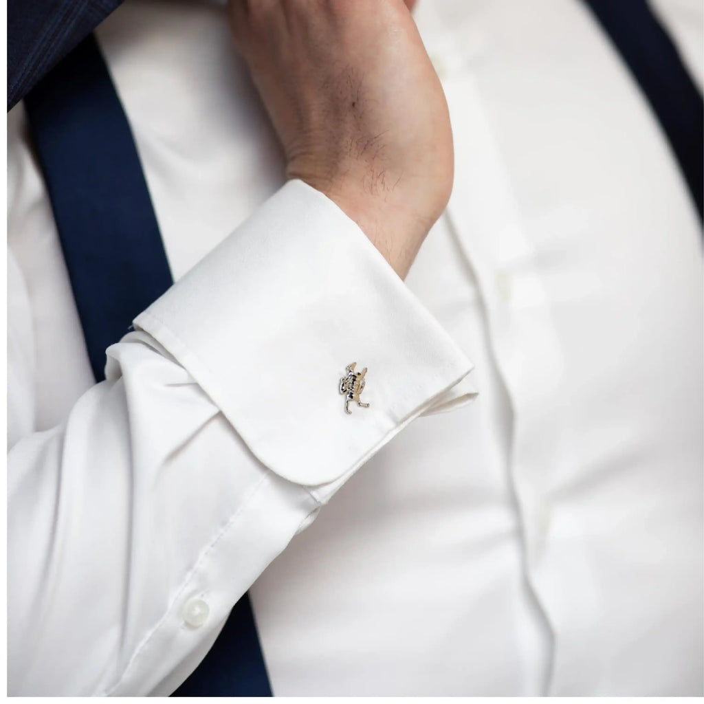 Equestrian Silver Horse Rider Cufflinks