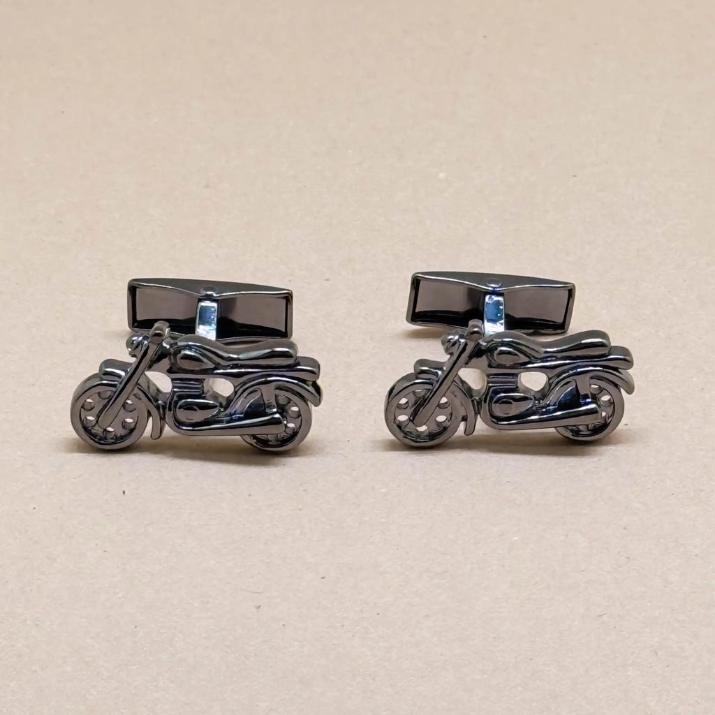 Motorbike Silver Cufflinks