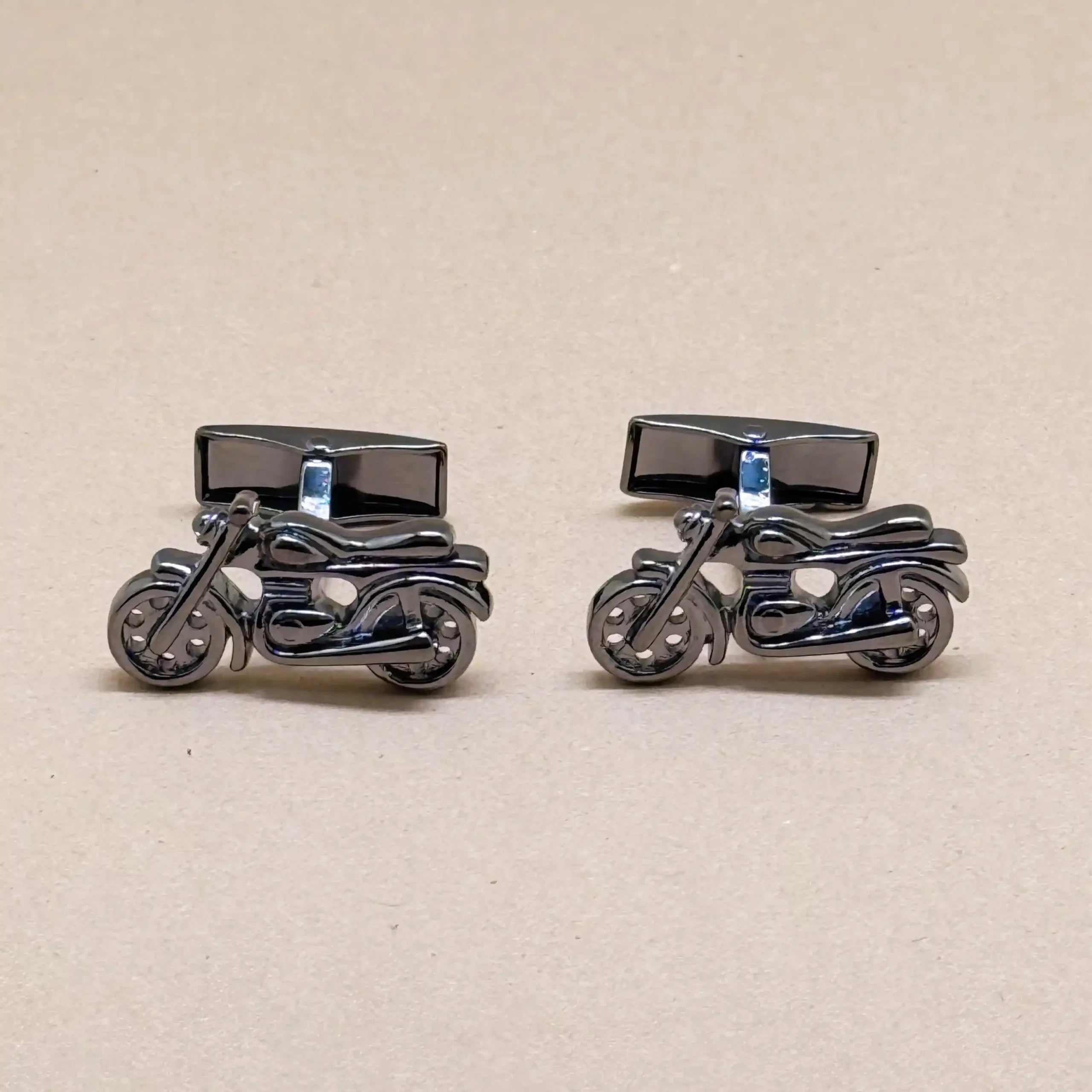 Motorbike Silver Cufflinks