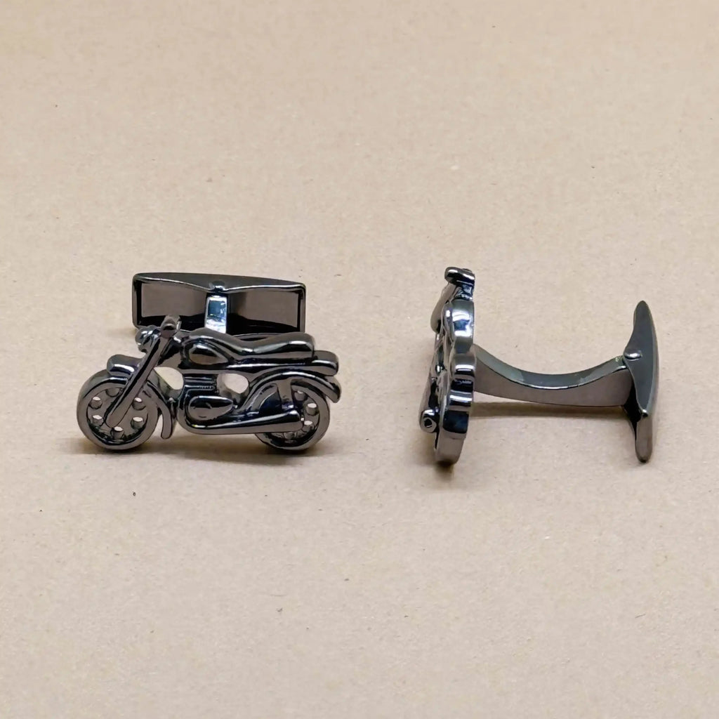 Motorbike Silver Cufflinks