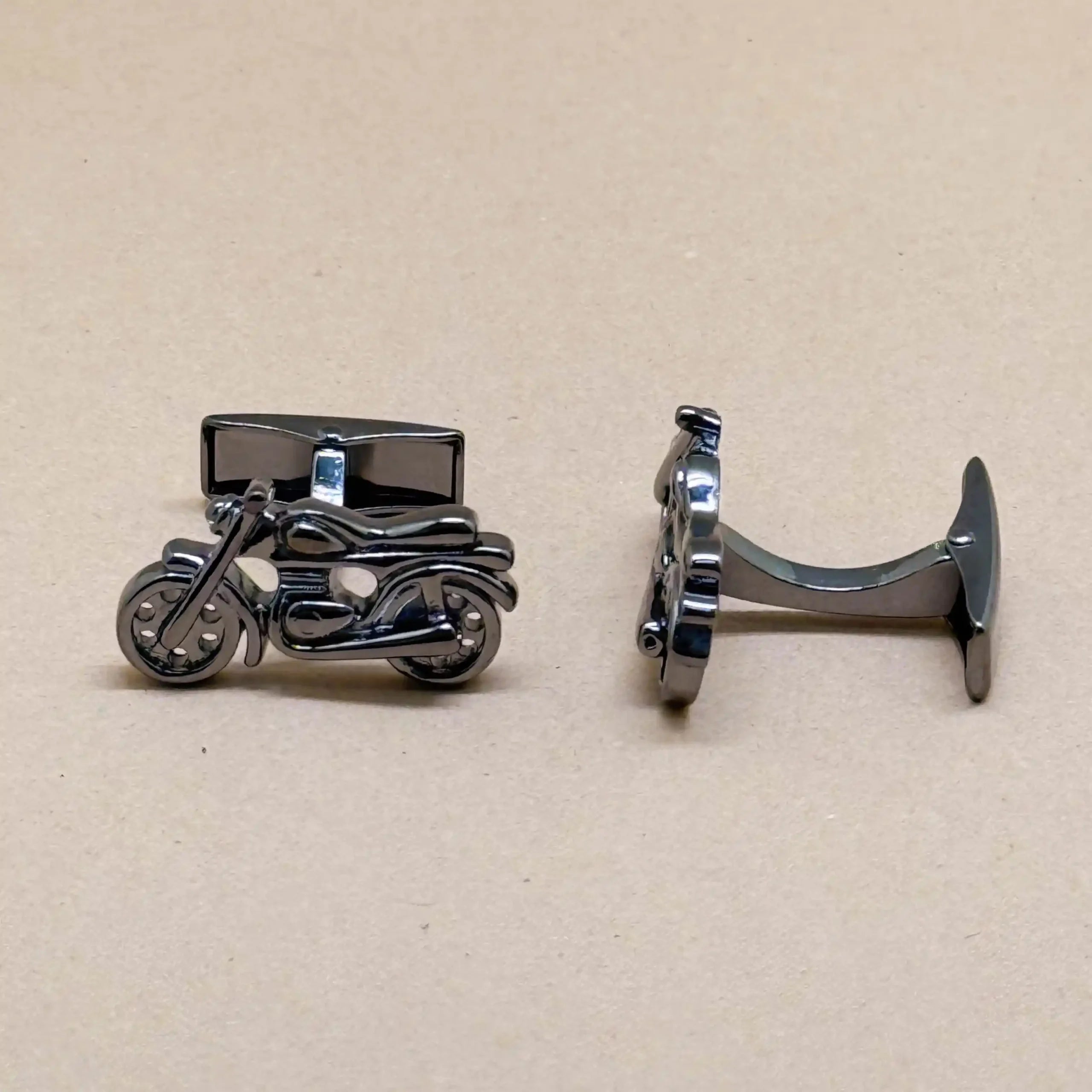 Motorbike Silver Cufflinks