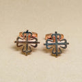 Rose Gold Cross Motif Designer Cufflinks