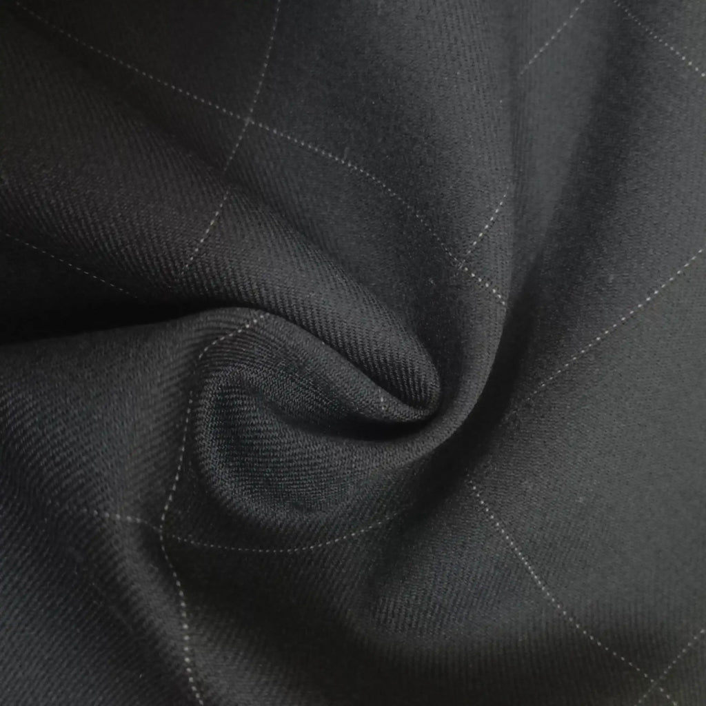 Navy Blue Silk Pocket Square with Burgundy Border