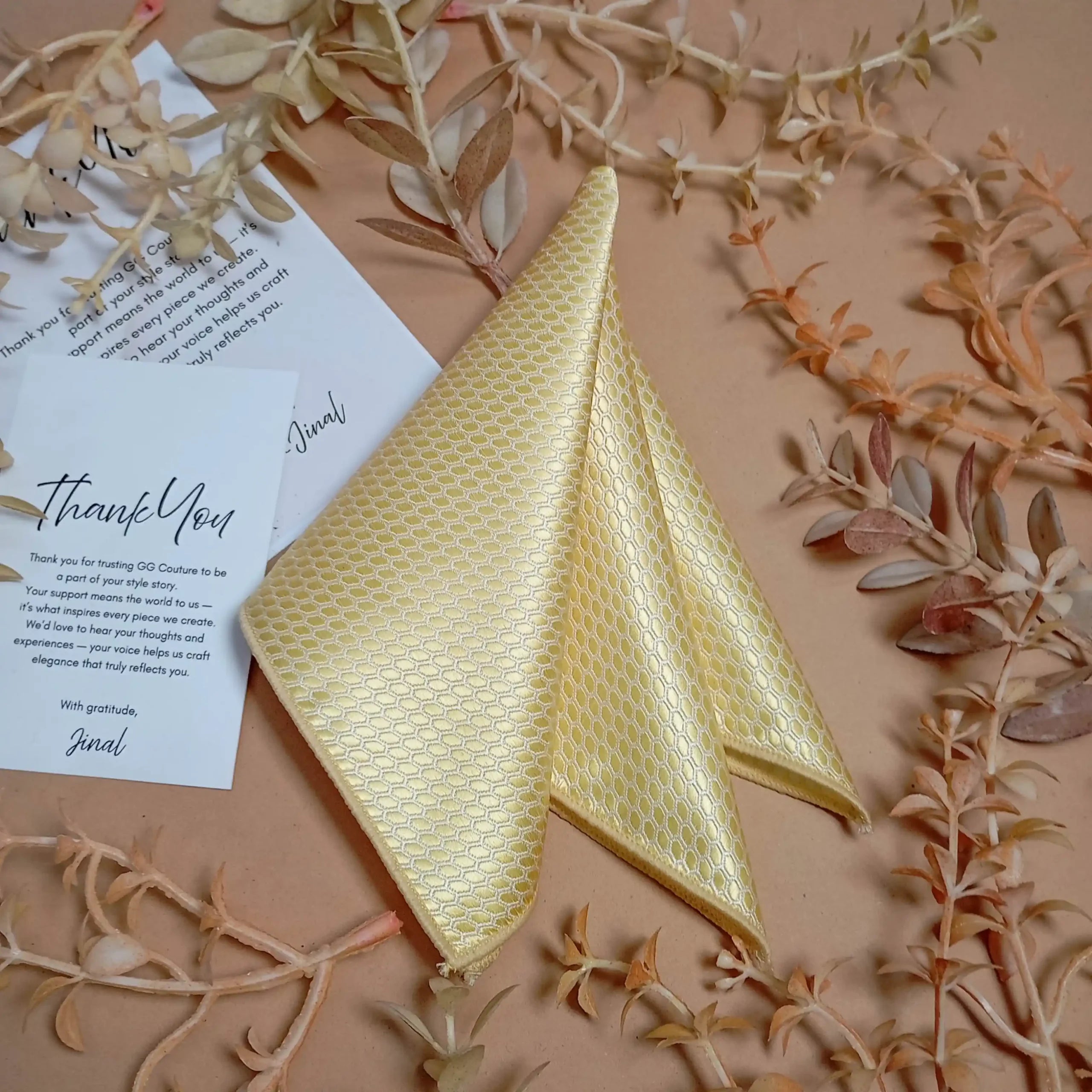 Sunshine Yellow Silk Pocket Square
