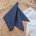 Midnight Blue Polka Dot Silk Pocket Square