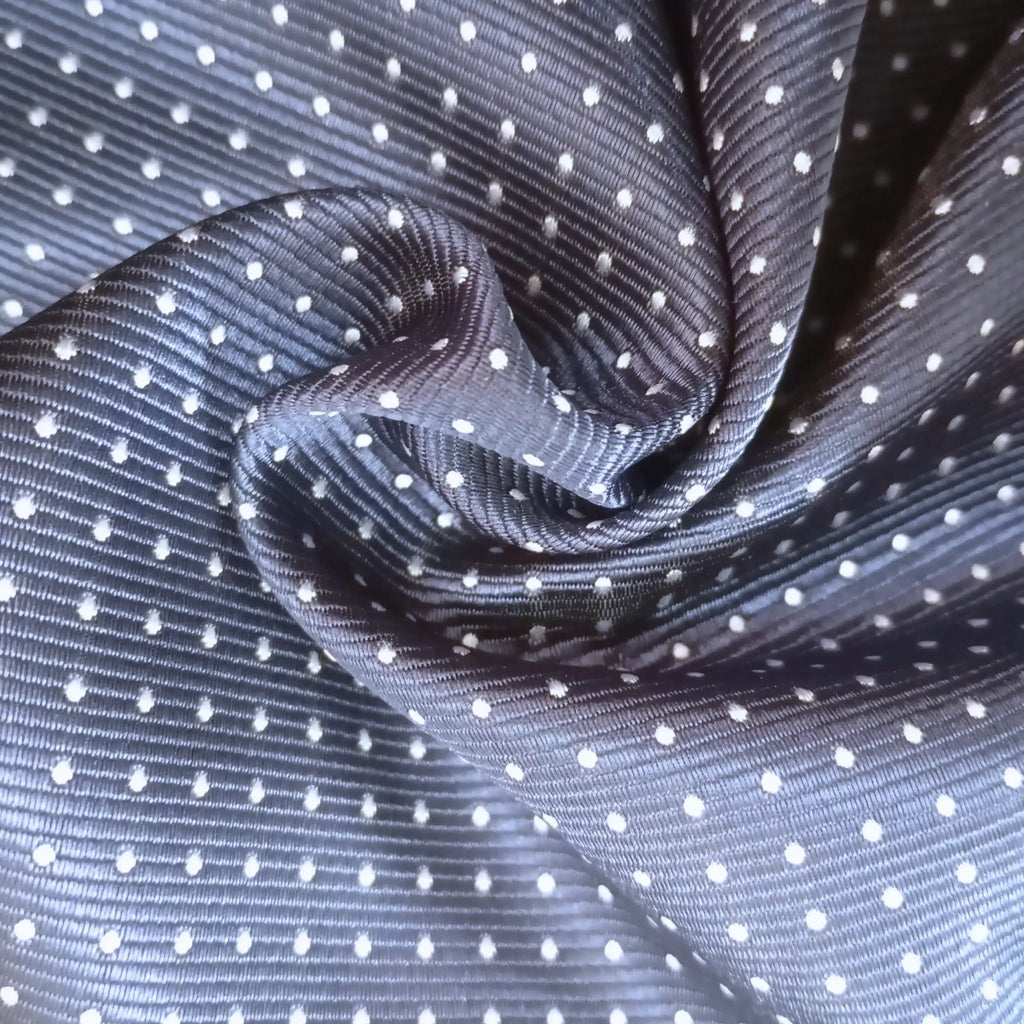 Midnight Blue Polka Dot Silk Pocket Square