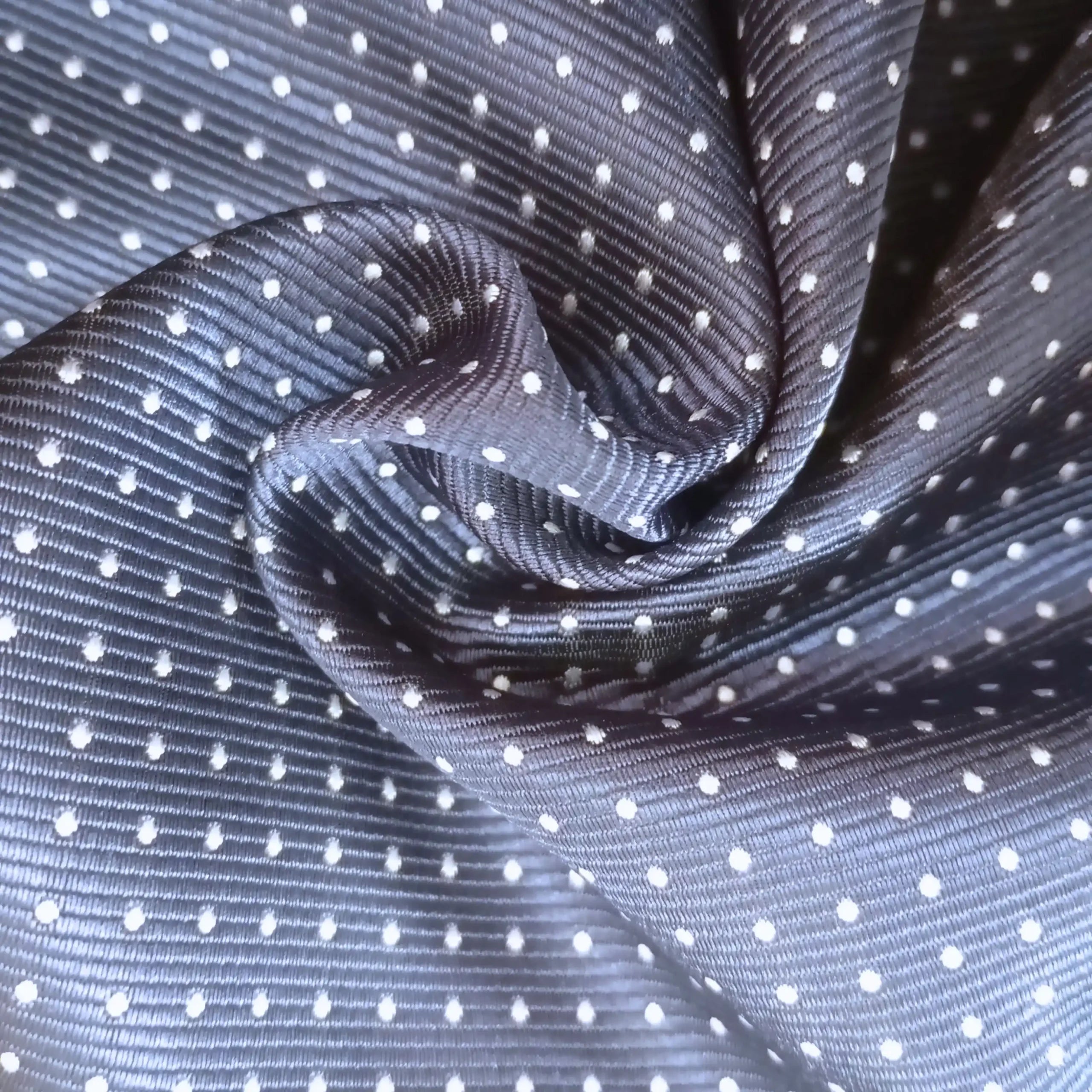 Midnight Blue Polka Dot Silk Pocket Square