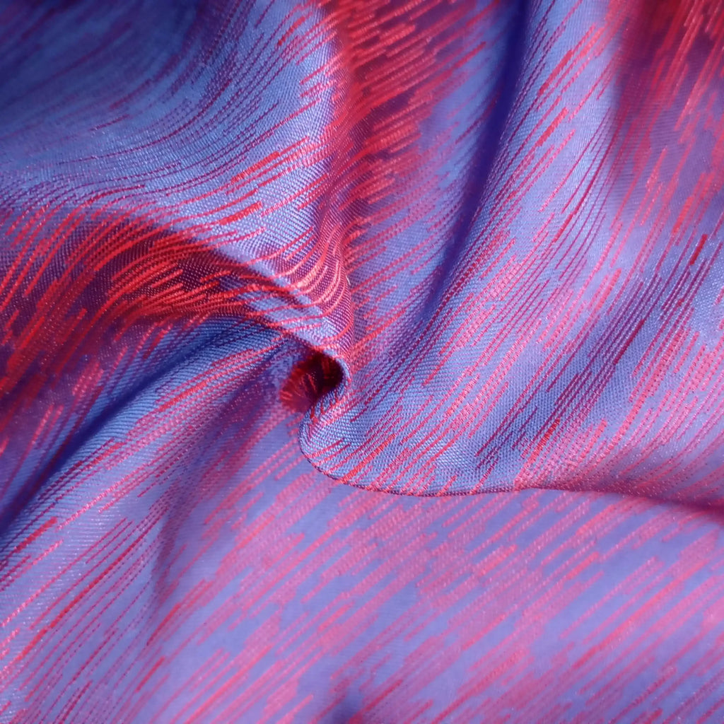 Magenta Patterned Silk Pocket Square