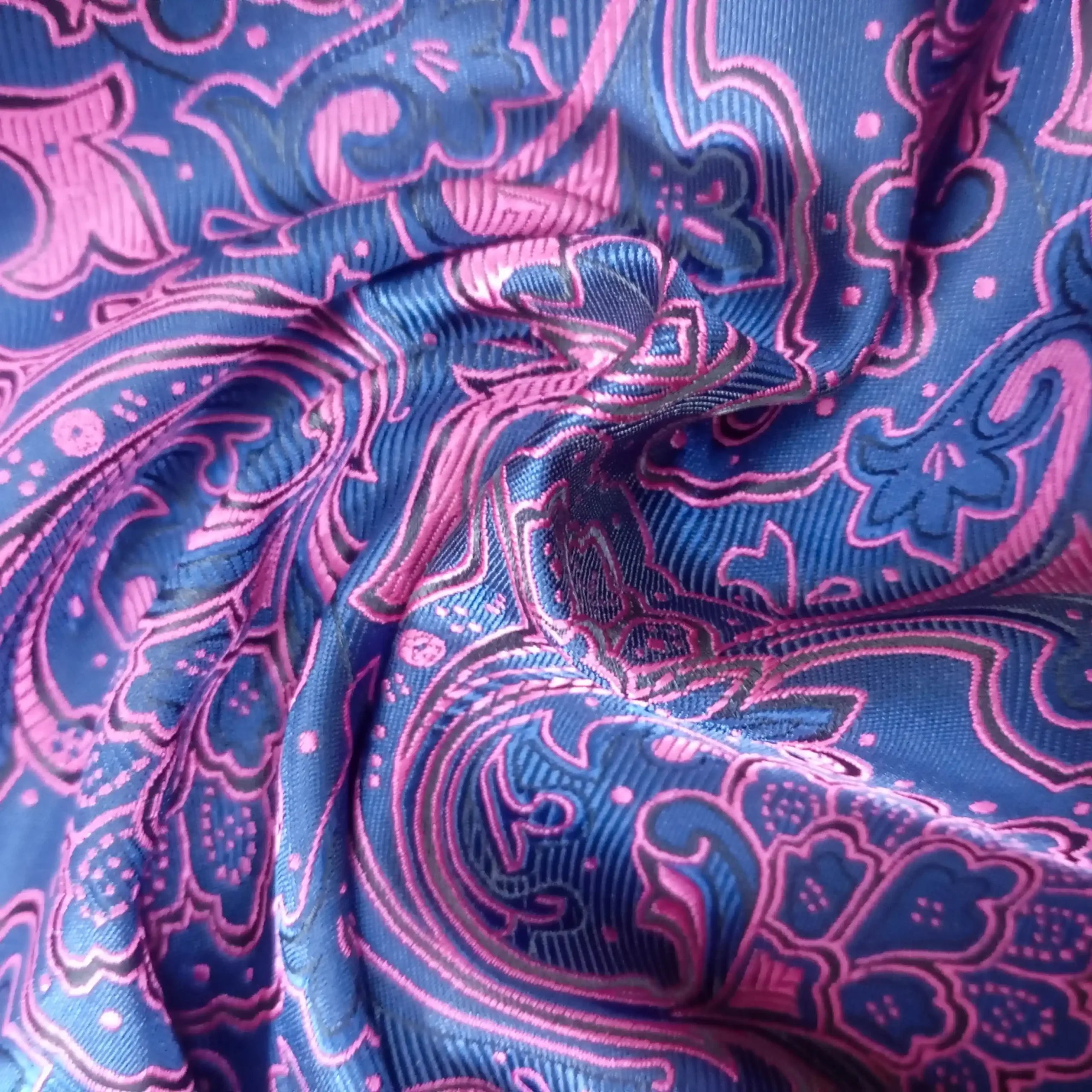 Purple Paisley Silk Pocket Square